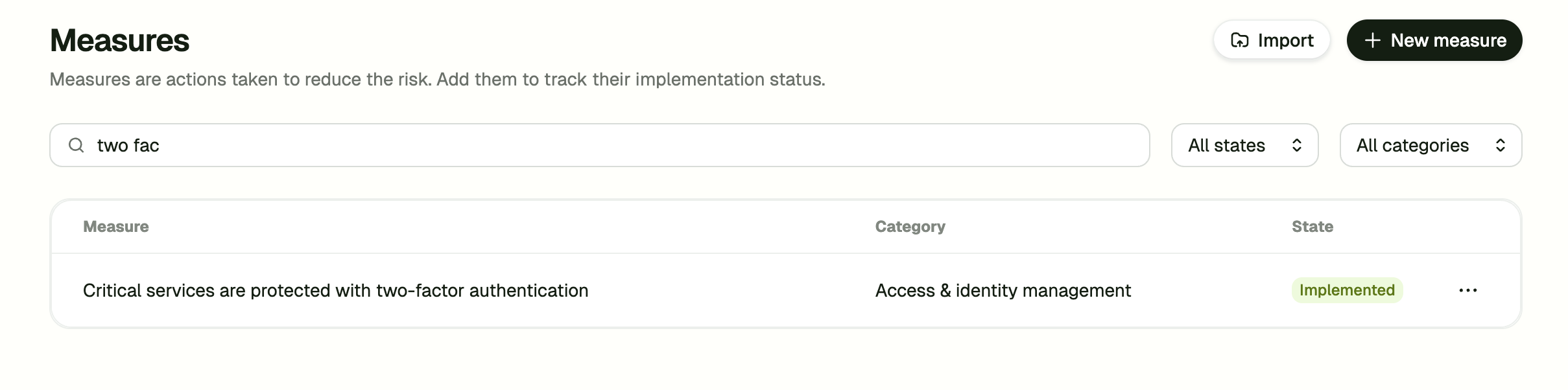 Full-Text Search for Measures